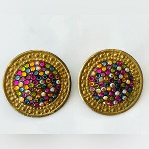 Richard Kerr vintage large clip on earrings